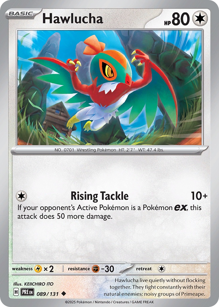 Hawlucha 89 Prismatic Evolutions Pokémon card