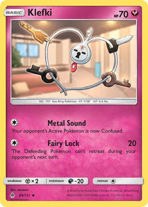 Klefki 89 Forbidden Light Pokémon card