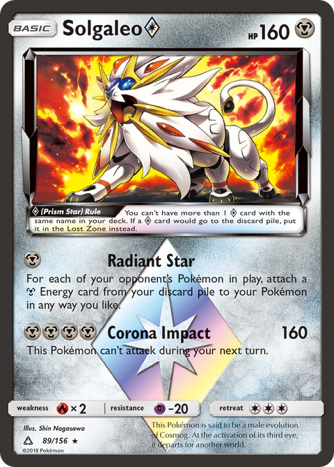 Solgaleo ◇ 89 Ultra Prism Pokémon card