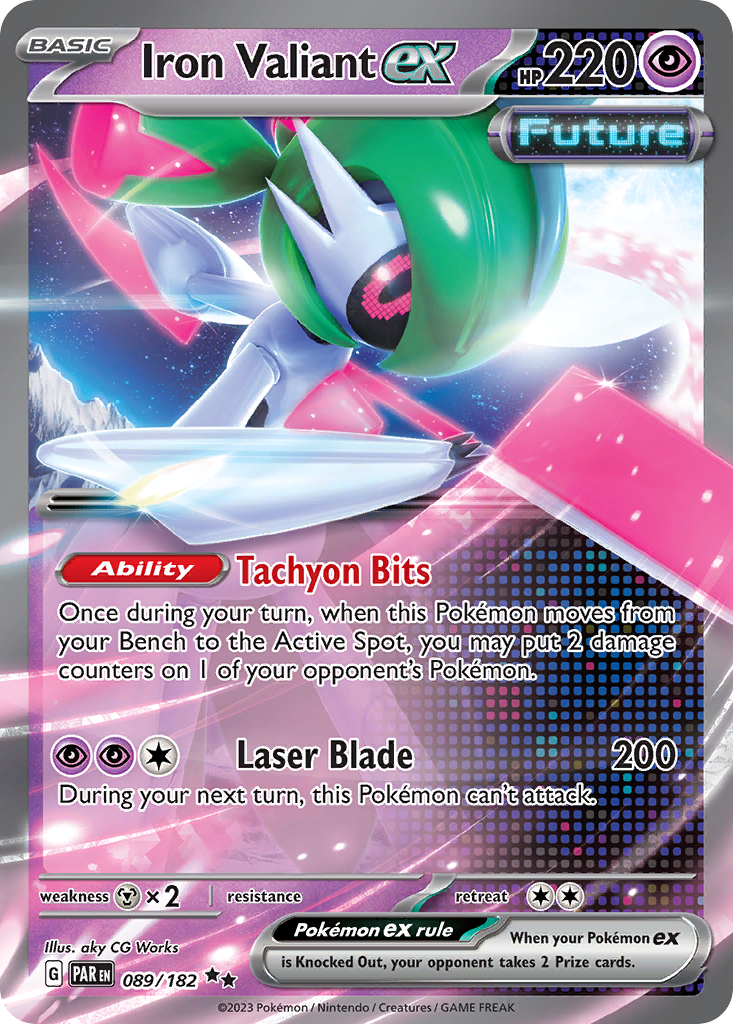 Iron Valiant ex 89 Paradox Rift Pokémon card