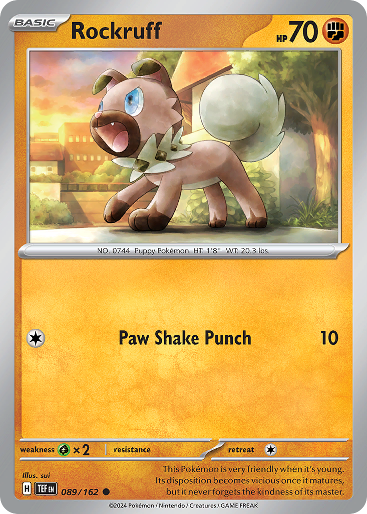 Rockruff 89 Temporal Forces Pokémon card