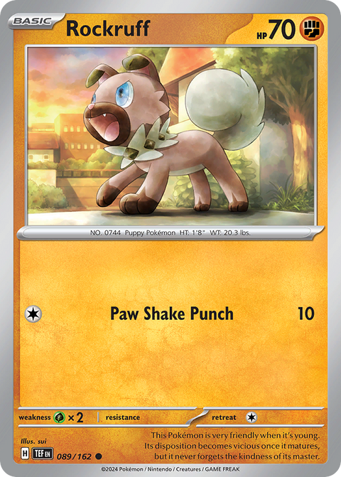 Rockruff 89 Temporal Forces Pokémon card