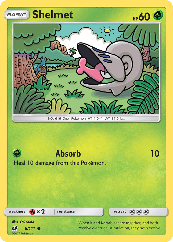 Shelmet 8 Crimson Invasion Pokémon card