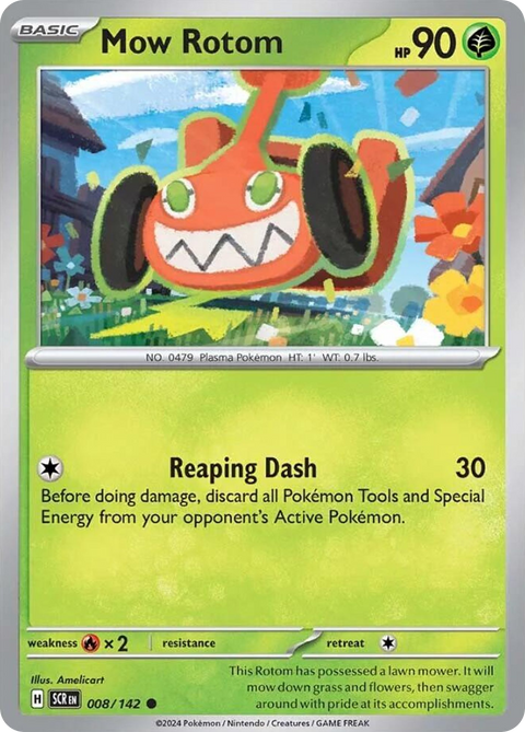 Mow Rotom 8 Stellar Crown Pokémon card