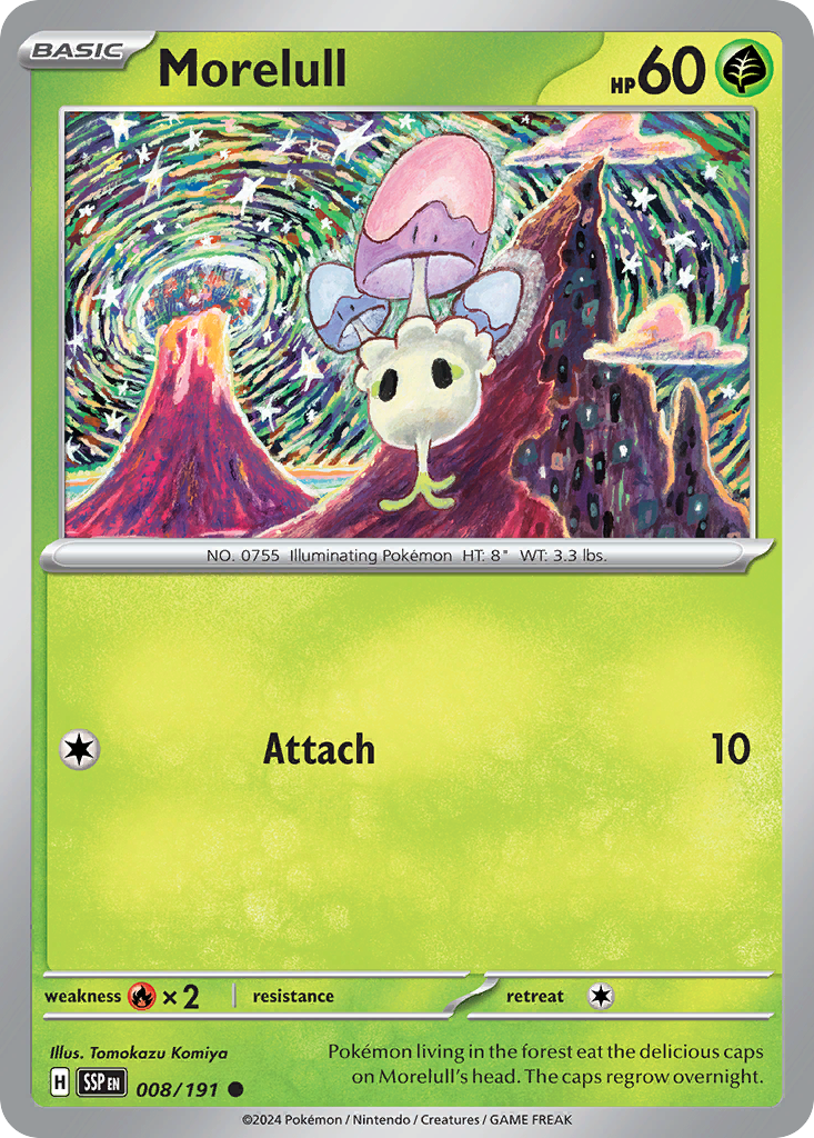 Morelull 8 Surging Sparks Pokémon card