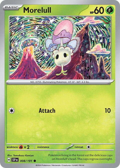 Morelull 8 Surging Sparks Pokémon card
