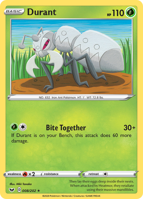 Durant 8 Sword & Shield Pokémon card