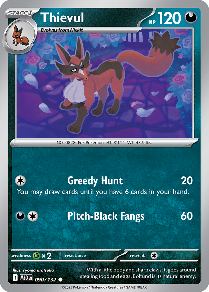 Thievul 90 Mega Evolution Pokémon card