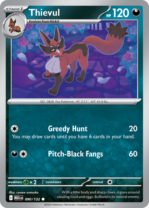 Thievul 90 Mega Evolution Pokémon card