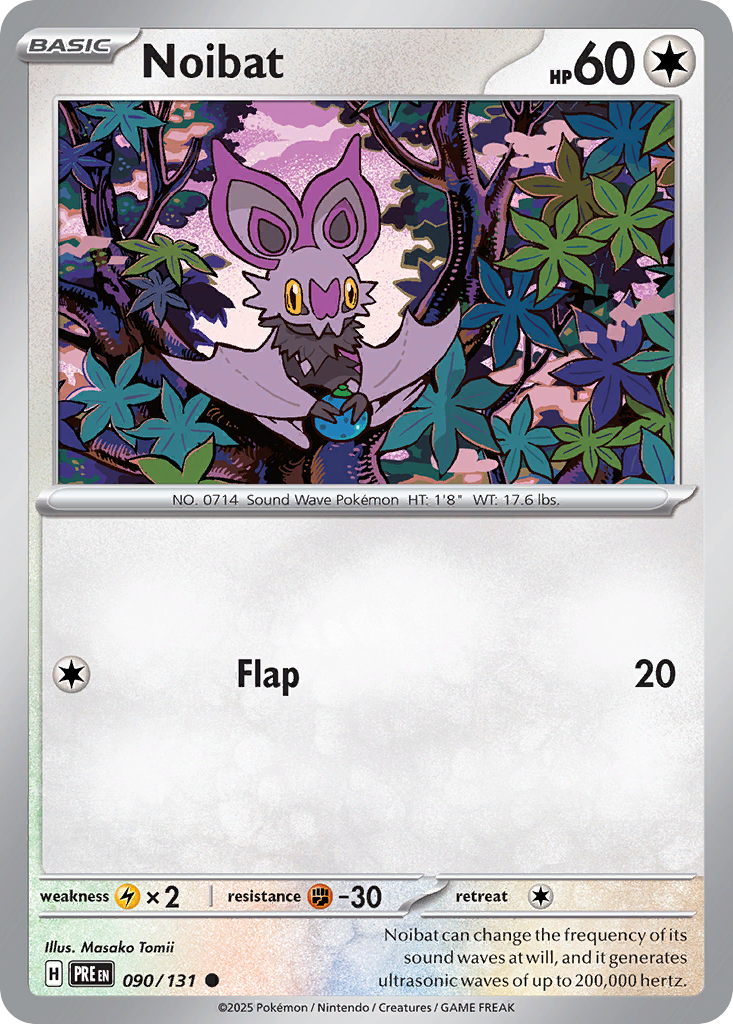 Noibat 90 Prismatic Evolutions Pokémon card