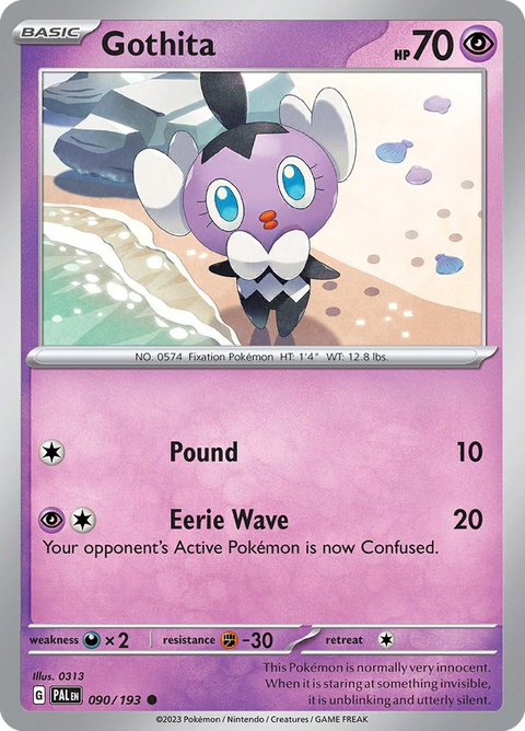 Gothita 90 Paldea Evolved Pokémon card