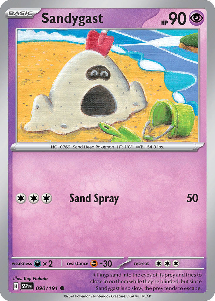 Sandygast 90 Surging Sparks Pokémon card