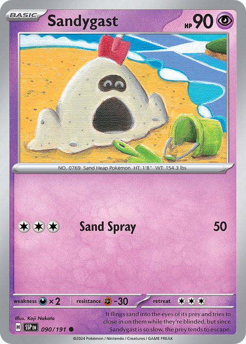 Sandygast 90 Surging Sparks Pokémon card