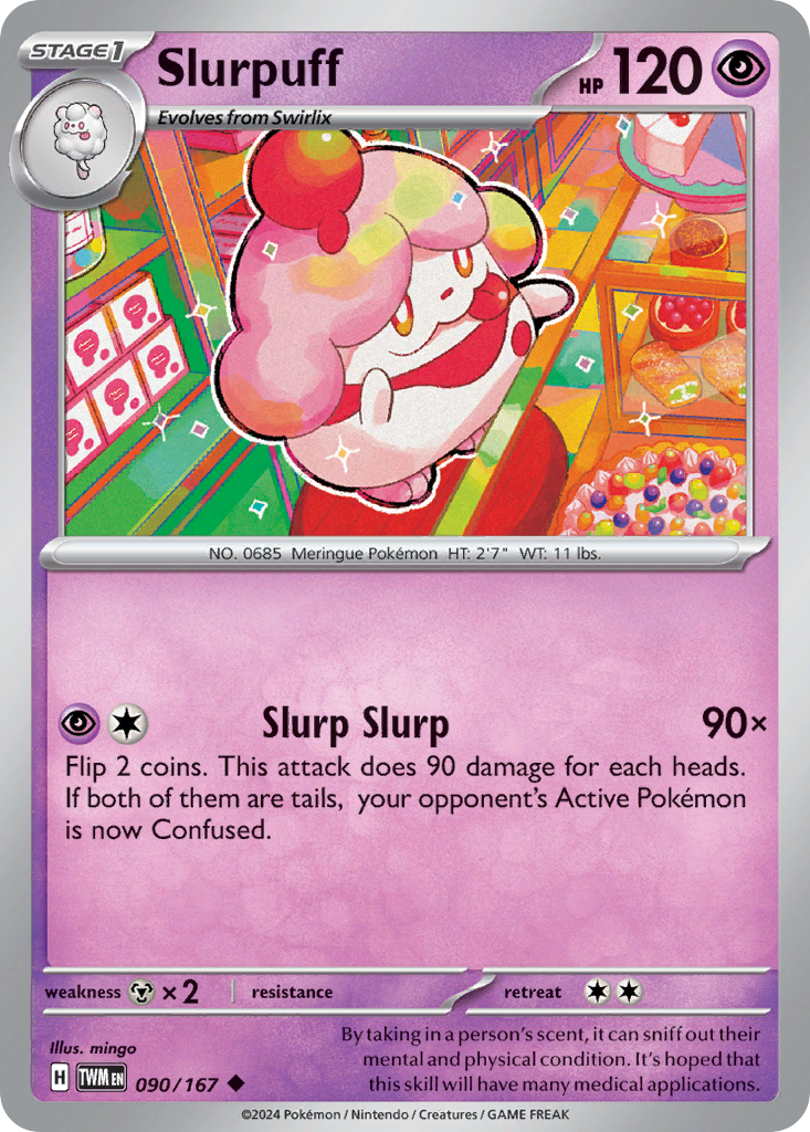Slurpuff 90 Twilight Masquerade Pokémon card