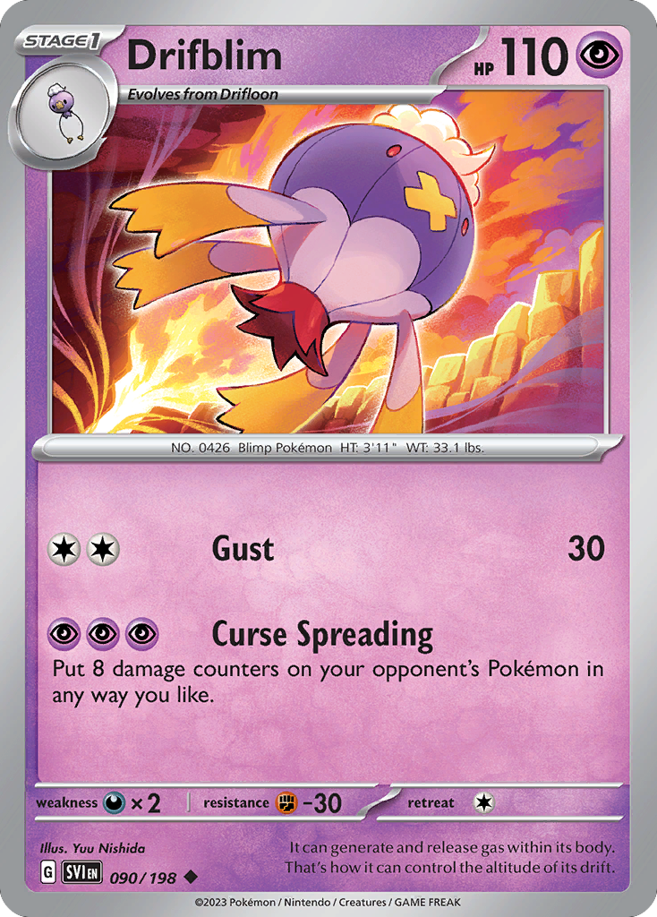 Drifblim 90 Scarlet & Violet Pokémon card