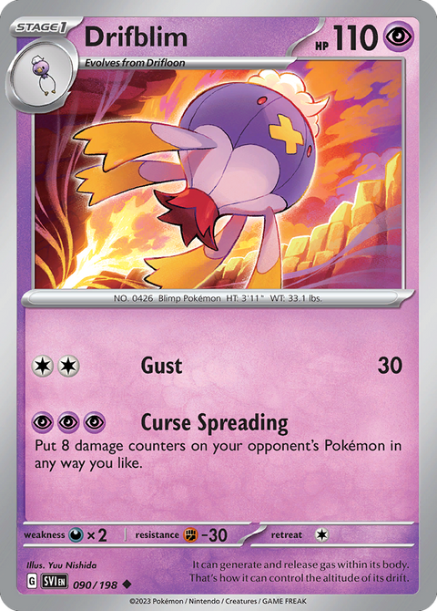 Drifblim 90 Scarlet & Violet Pokémon card