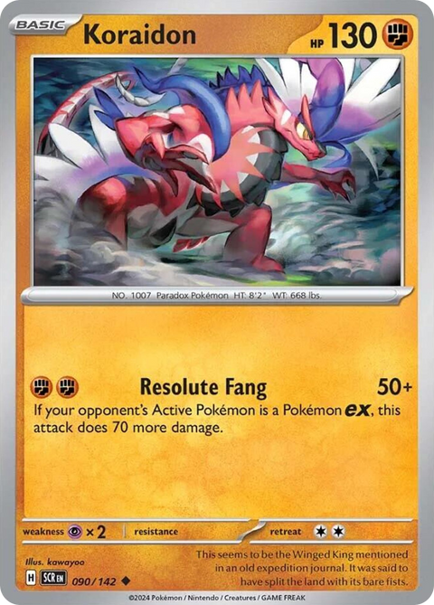 Koraidon 90 Stellar Crown Pokémon card
