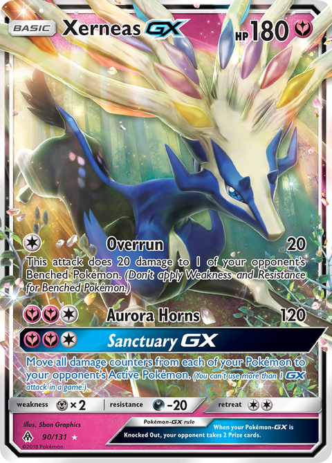Xerneas-GX 90 Forbidden Light Pokémon card