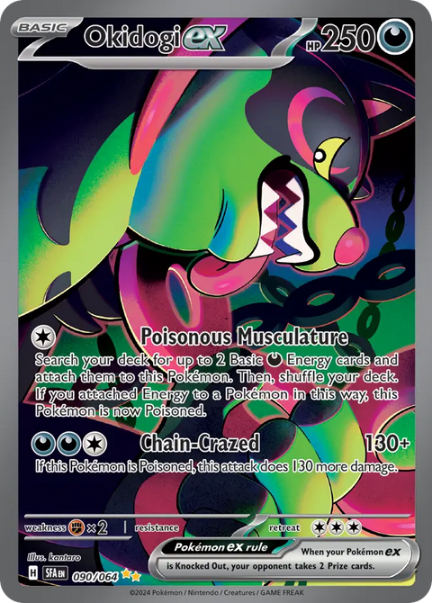 Okidogi ex 90 Shrouded Fable Pokémon card