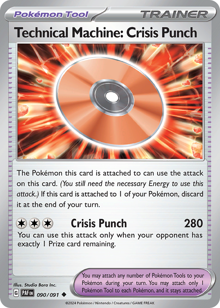 Technical Machine: Crisis Punch 90 Paldean Fates Pokémon card