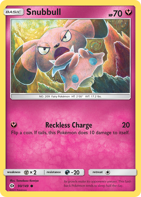 Snubbull 90 Sun & Moon Pokémon card