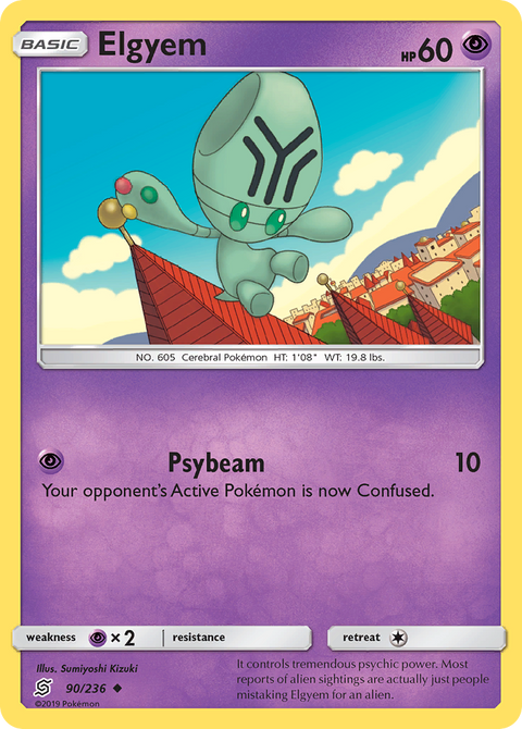 Elgyem 90 Unified Minds Pokémon card