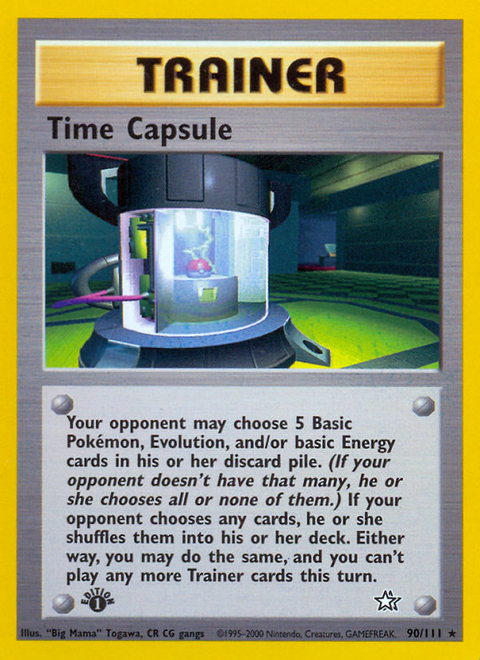 Time Capsule 90 Neo Genesis Pokémon card