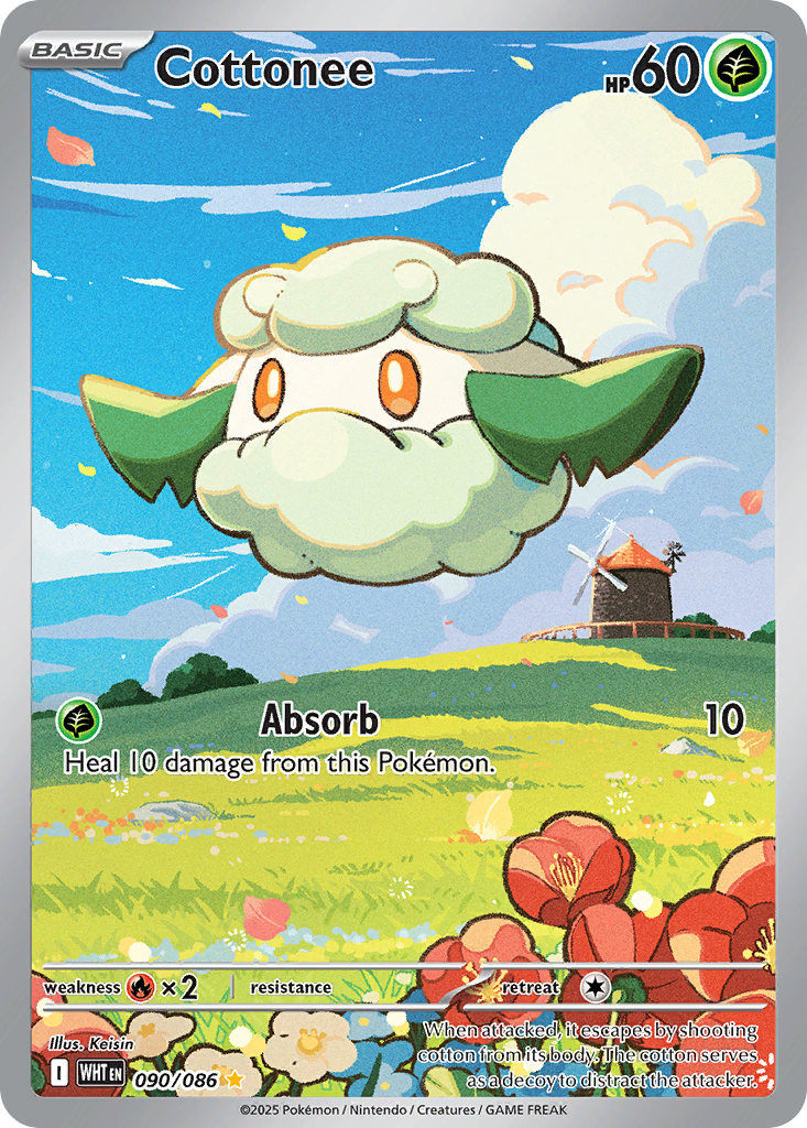 Cottonee 90 White Flare Pokémon card