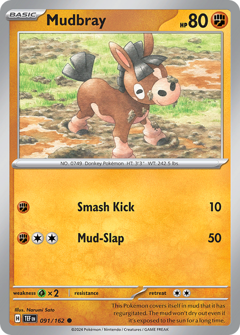 Mudbray 91 Temporal Forces Pokémon card
