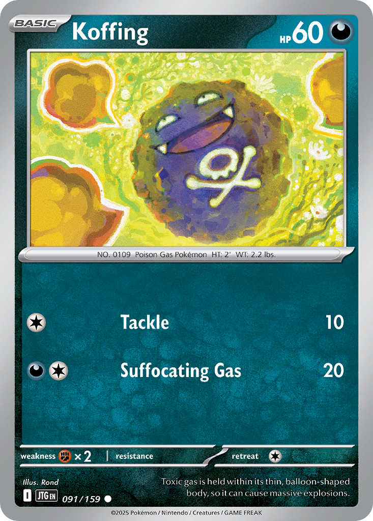 Koffing 91 Journey Together Pokémon card