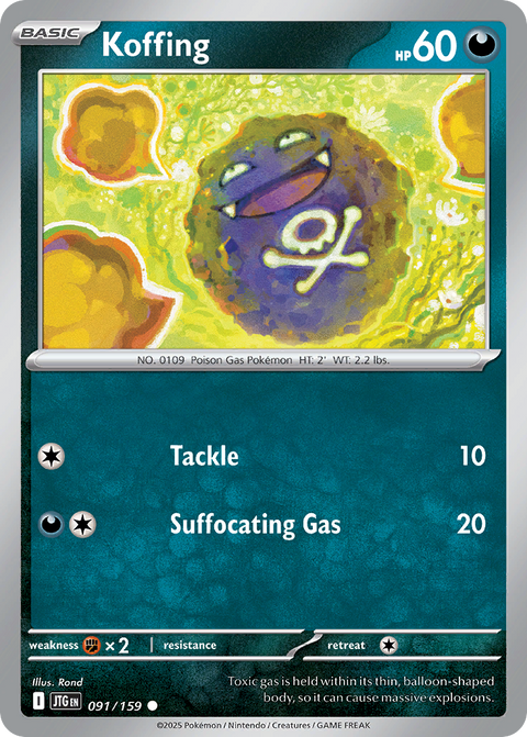 Koffing 91 Journey Together Pokémon card
