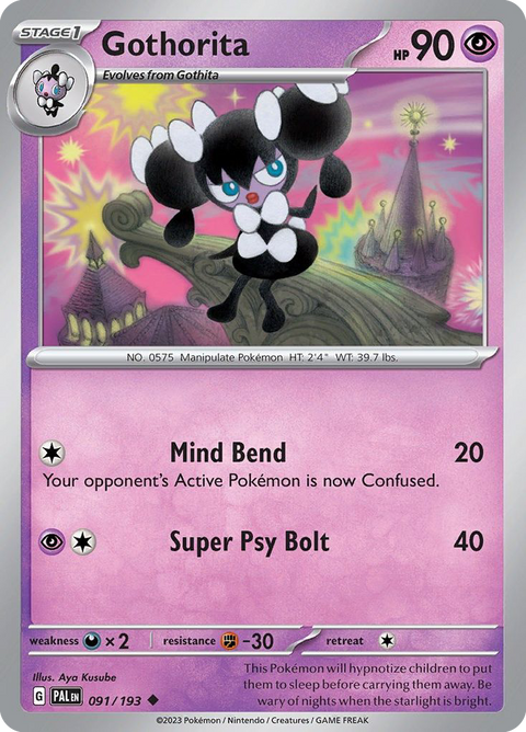 Gothorita 91 Paldea Evolved Pokémon card