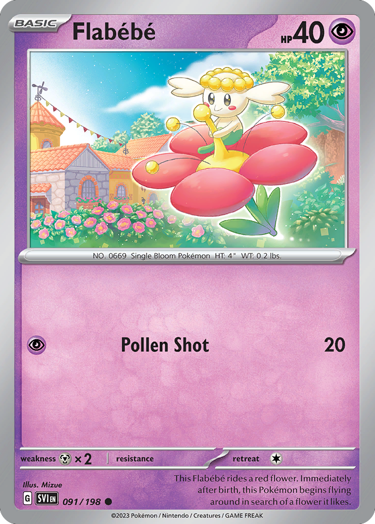 Flabébé 91 Scarlet & Violet Pokémon card