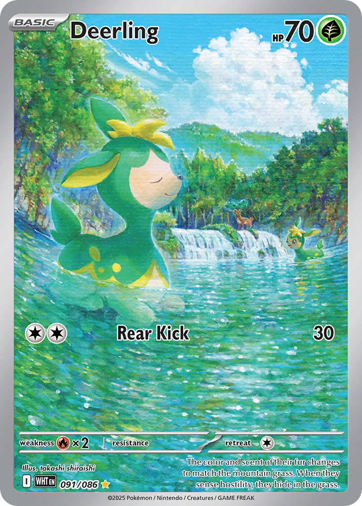 Deerling 91 White Flare Pokémon card