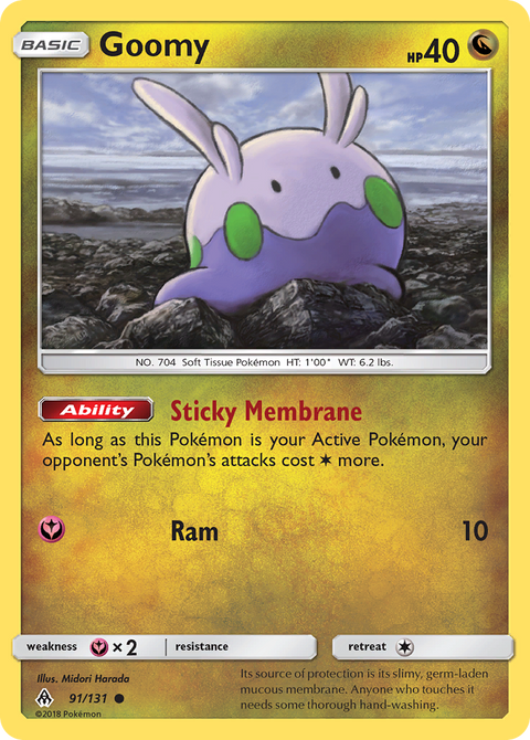 Goomy 91 Forbidden Light Pokémon card