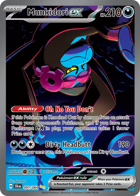 Munkidori ex 91 Shrouded Fable Pokémon card
