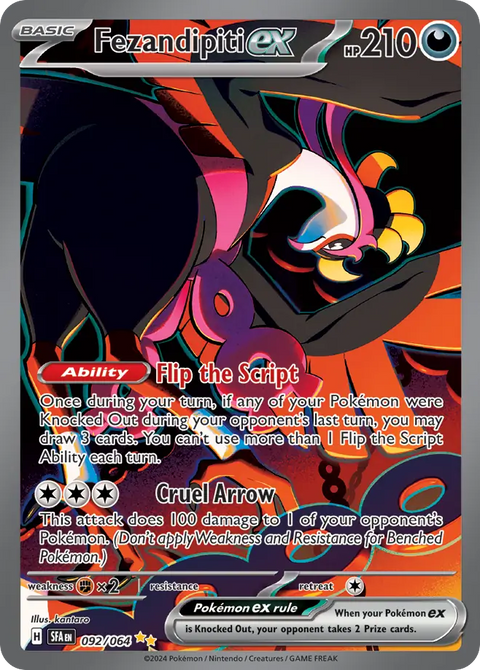 Fezandipiti ex 92 Shrouded Fable Pokémon card