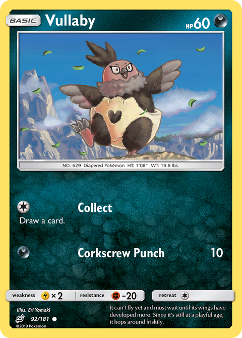 Vullaby 92 Team Up Pokémon card