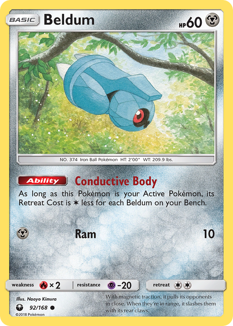 Beldum 92 Celestial Storm Pokémon card