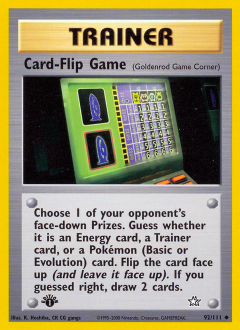 Card-Flip Game 92 Neo Genesis Pokémon card