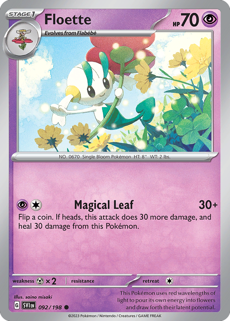 Floette 92 Scarlet & Violet Pokémon card