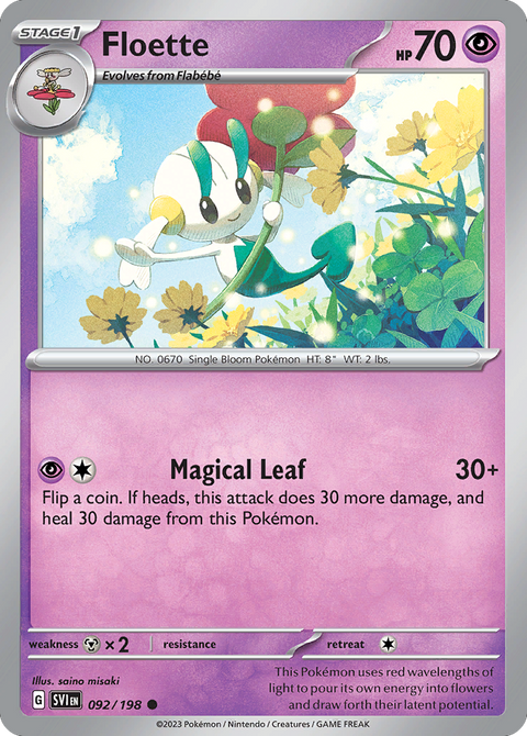 Floette 92 Scarlet & Violet Pokémon card