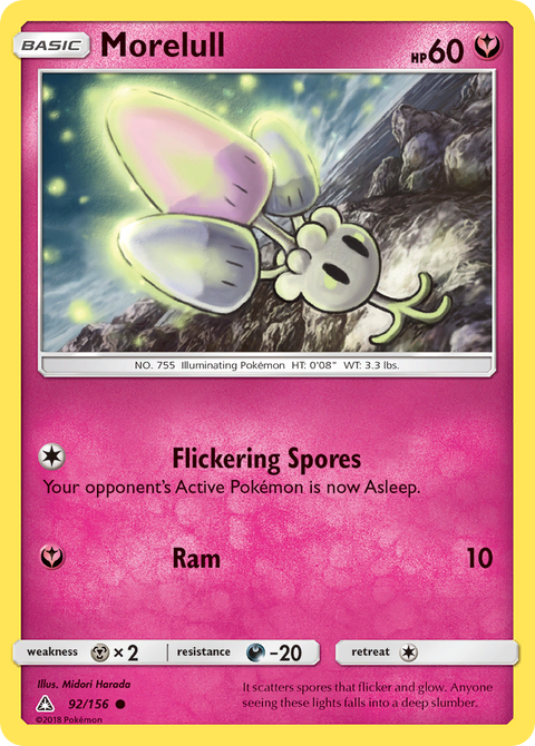 Morelull 92 Ultra Prism Pokémon card