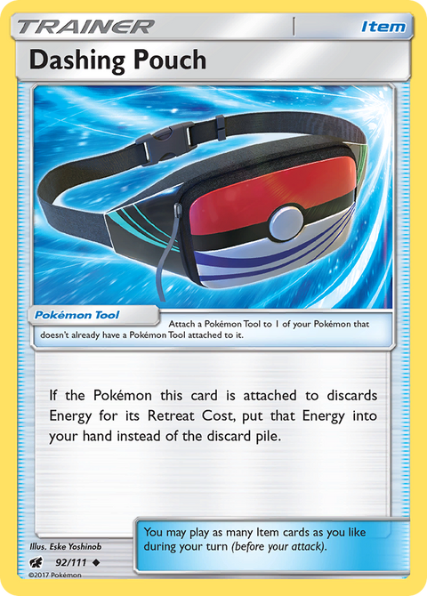 Dashing Pouch 92 Crimson Invasion Pokémon card