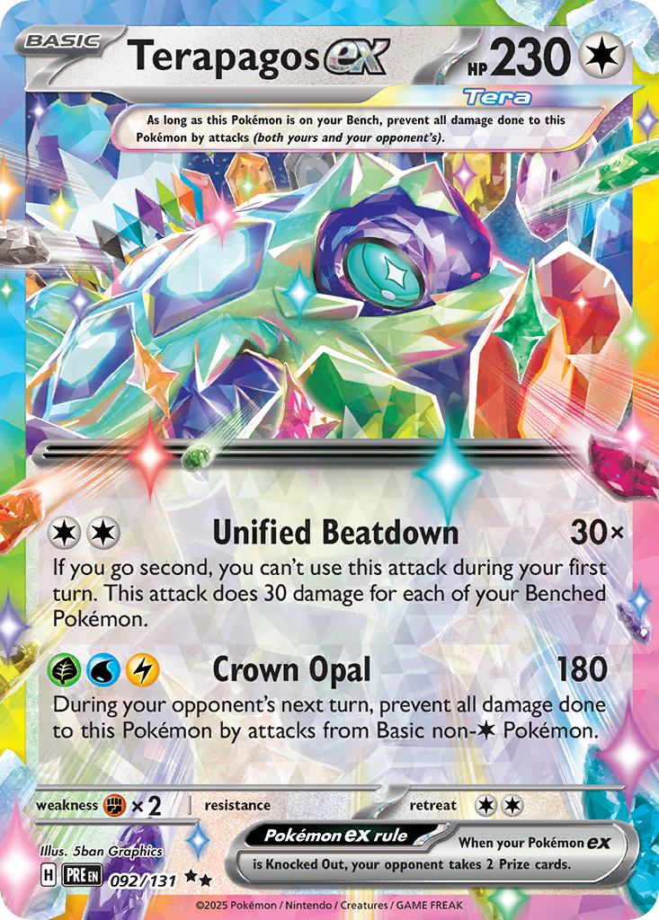 Terapagos ex 92 Prismatic Evolutions Pokémon card
