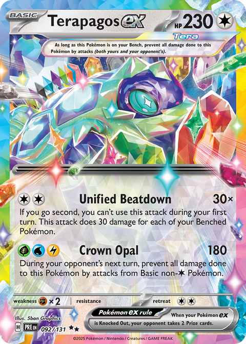 Terapagos ex 92 Prismatic Evolutions Pokémon card