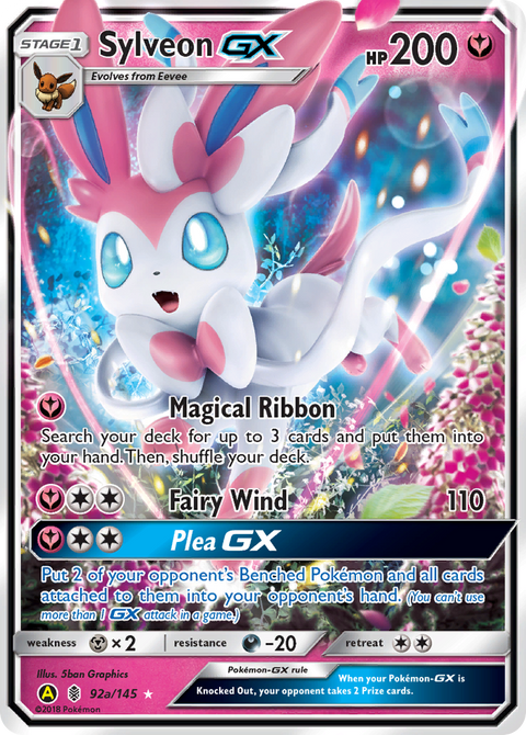 Sylveon-GX 92a Guardians Rising Pokémon card