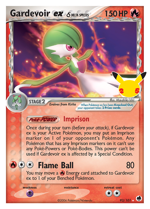 Gardevoir ex δ 93 Celebrations: Classic Collection Pokémon card