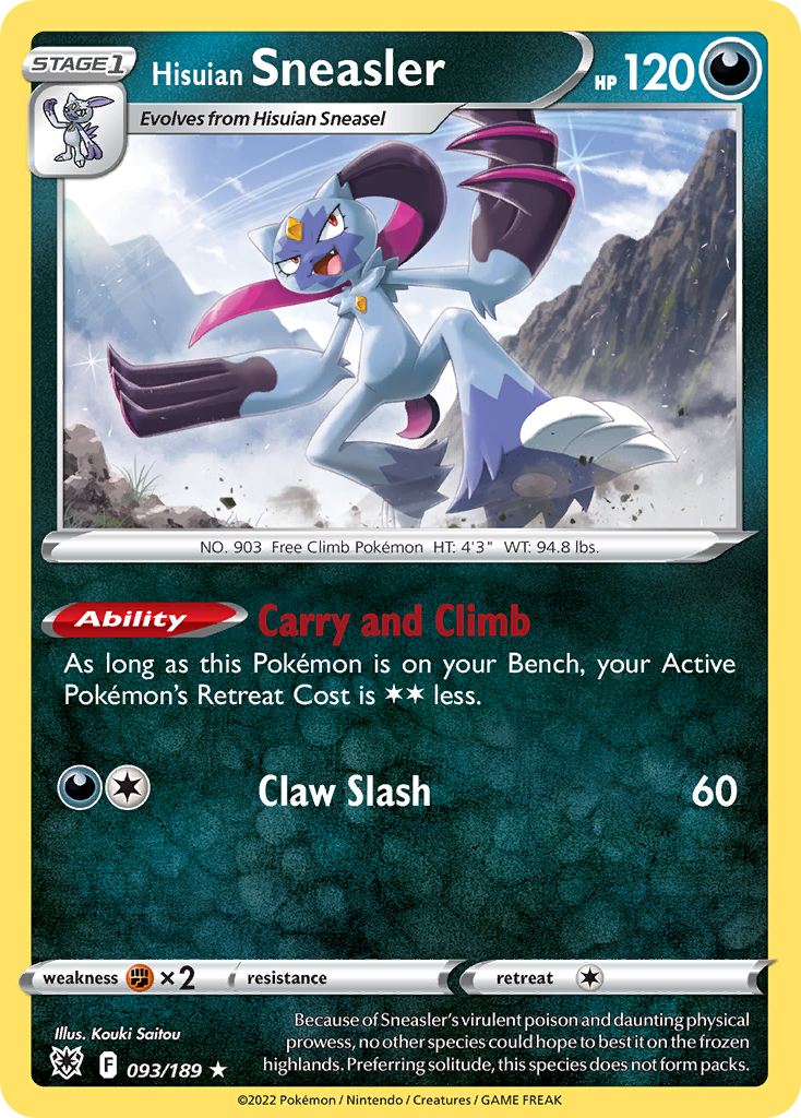 Hisuian Sneasler 93 Astral Radiance Pokémon card