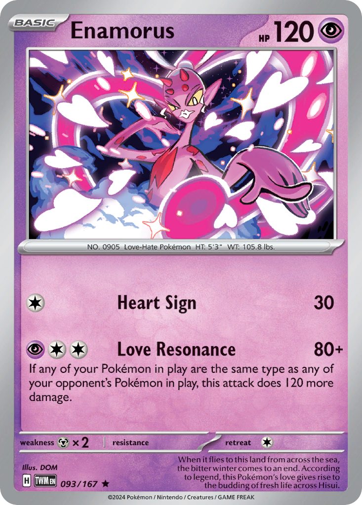 Enamorus 93 Twilight Masquerade Pokémon card